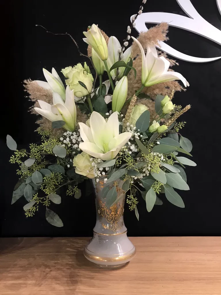 composition florale romantique